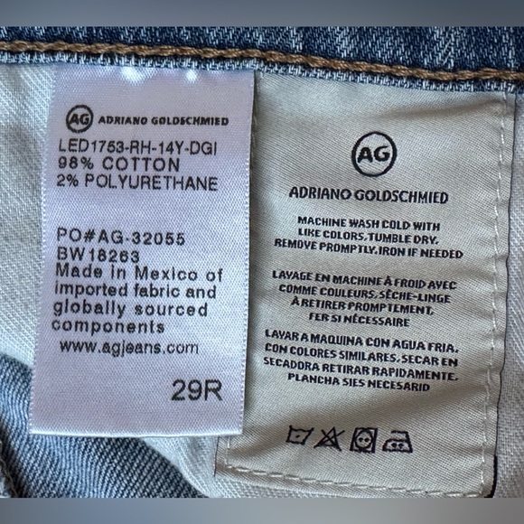 AG Jeans Isabelle High Rise Straight Crop In 20 Year Duplicity size 29R - Picture 5 of 11
